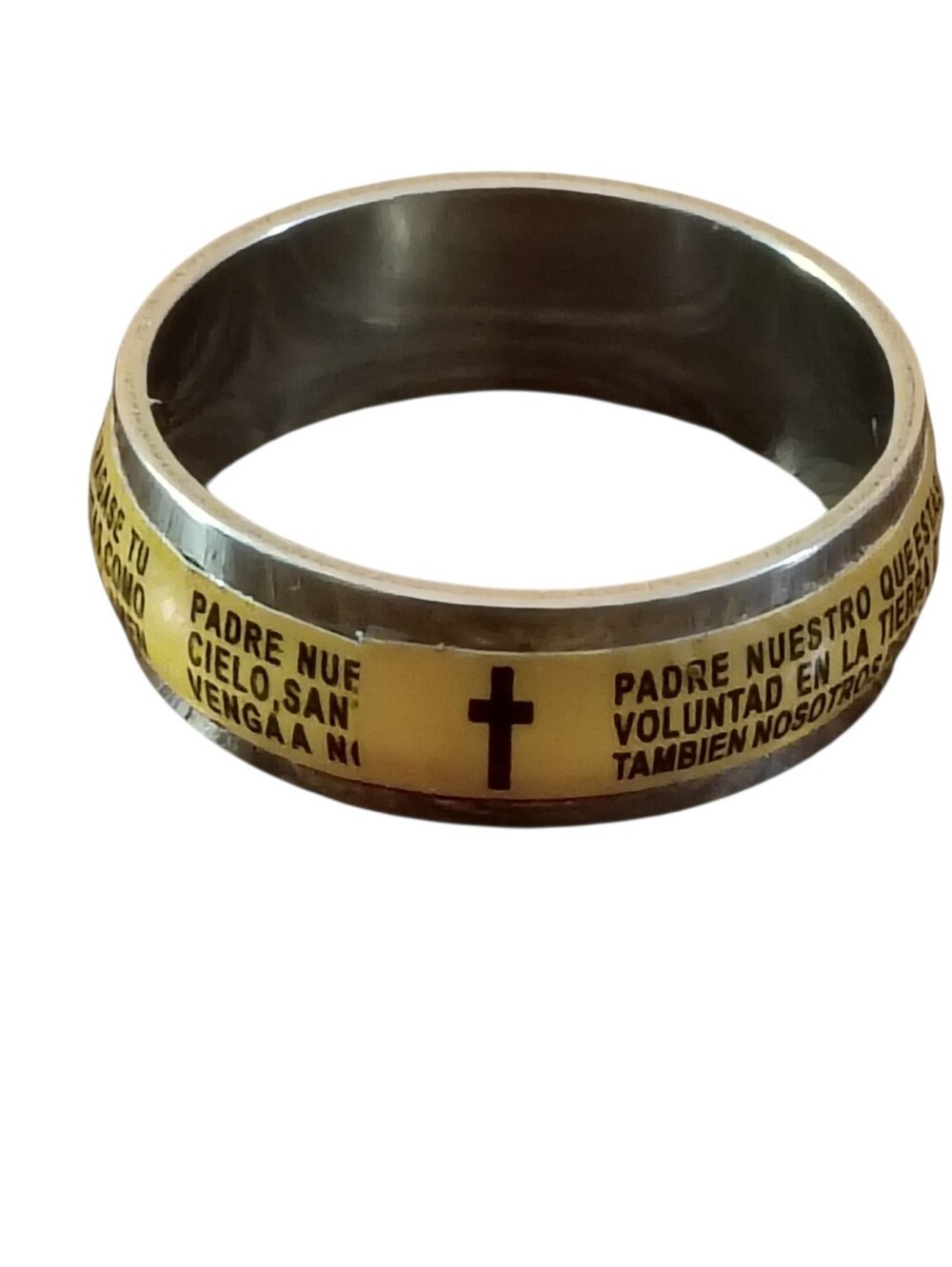 lords prayer spinner ring padre nuestro